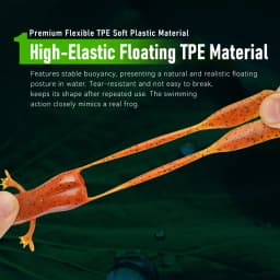 Kingdom 4pcs High Elastic TPE Frog Fishing Bait 34mm 6.2g 43mm 11g Floating Silicone Swimbait Bass Lure For Freshwater Fishing