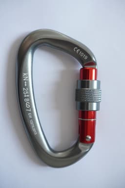 Outdoor Professional Rock Climbing Accessories Aluminum Carabiner 25kN Lock D-Shape Safety Buckle For Keys Tools Equipment