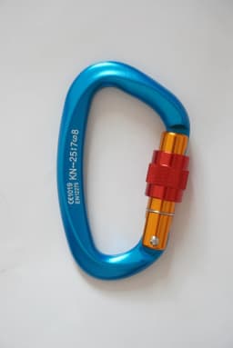 Outdoor Professional Rock Climbing Accessories Aluminum Carabiner 25kN Lock D-Shape Safety Buckle For Keys Tools Equipment