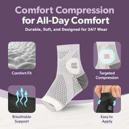 1Pair Ankle Foot Sleeves Compression Open Toe Elastic Breathable Socks Relief Sleeve Sports Running Fitness Foot Protection