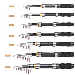 Ultra Short Mini Ice Fishing Rod Telescopic 1M-2.3M Pocket Travel Pole for Lure Fish in Saltwater Freshwater Winter