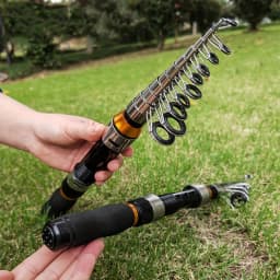 Ultra Short Mini Ice Fishing Rod Telescopic 1M-2.3M Pocket Travel Pole for Lure Fish in Saltwater Freshwater Winter