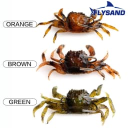 FLYSAND Bionic Crab Silicone Soft Bait Artificial Lifelike Sharp Hook Fishing Lure Freshwater Fish Jig Head Baits Fishing Tackle