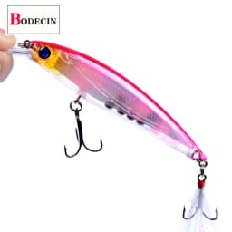 Jerkbait Minnow Fishing Lures Hard Plastic Bait Artificial Lure Bass Pike ABS Wobbler for Fish Hooks Crankbait 3D Eyes Sea 1pcs