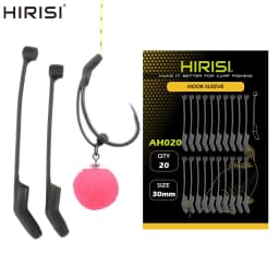 20Pcs Carp Fishing Accessories Hook Sleeves Ready D-rig Aligner Hooks Anti Tangle Sleeves Pop Up Boilies Terminal Tackle AH020
