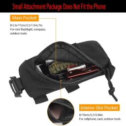 Backpack Shoulder Strap Accessory Pouch, Tactical Molle Bag Multifunctional Military EDC Tool Pockets Small Compact Pouchs