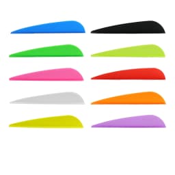 50pcs/lot Rubber Arrow Vanes 2 / 2.5 / 3 / 4 / 5 inches Plastic Fletch Vanes Archery Feathers for arrow Archery DIY