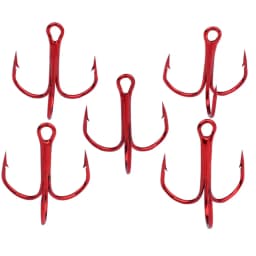 20PCS/Lot Red Anchor Hook High Carbon Steel Barbed Treble Hook Fishing Tackle Tool Accessories Sea Fishing Wild Fishing