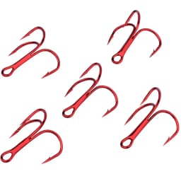 20PCS/Lot Red Anchor Hook High Carbon Steel Barbed Treble Hook Fishing Tackle Tool Accessories Sea Fishing Wild Fishing