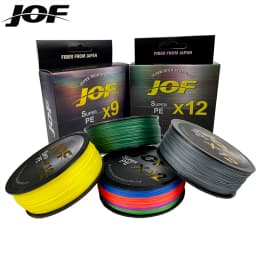 JOF Braided Fishing Line 12 Strands 9 Strands Multifilament PE Super Strong Japanese Line Carp 100M 300M 500M 20lb-92lb