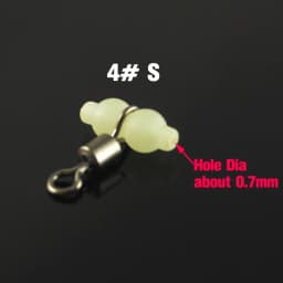 MNFT 100Pcs Luminous 3 Way Durable Fishing Swivels Sea Fishing Accessories Rolling Swivels Connector Sea Fishing Hook Size L S