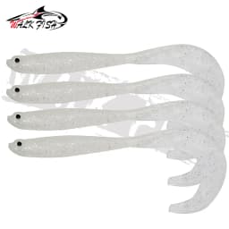 WALK FISH 4PCS Jigging Wobblers Fishing Lure 12.5cm 5.5g Shad T-tail Soft Bait Artificial Silicone Lures Bass Pike Fishing