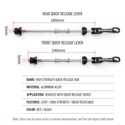 TANKE Bicycle Quick Release Bolt Hub Skewers Lever Axle Road Mountain Bike Replacement Cycling Parts For Front 100mm Rear 135mm