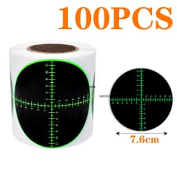 100 Sheet Sticker Targets Splatter Splash Amp Reactive Per Roll 7.50cm Self-Adhesive Colors Impact Shooting (Bullet Eye)