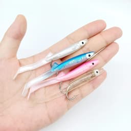DUODUOYU 5PCS Eel Soft Plastic Fishing Bait 2.6g/80mm Small Saltwater Isca Artificial Crankbait Soft Fishing Tackle