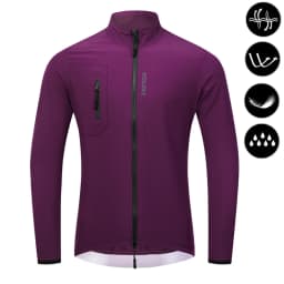 WOSAWE Ultralight Men's Cycling Windbreaker Windproof Jacket Bike Vest Water Resistant MTB Road Bicycle Long Jersey 2 Pockets