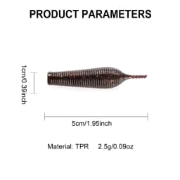 WALK FISH 6PCS 5cm 2.5g/0.09 Floating TPR Needle Swimbait Tail Soft Plastic Worm Carp Fishing Lure Artificail Bass Bait Wobblers