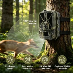 4G Live Video Lithium Battery Cellular Trail Camera With Built-in SIM Card 120MP 4K Wireless Game App Cloud Service Waterproof