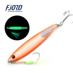 FJORD Flat Slow Glow Metal Jig Lead Fishing Lure Saltwter 20g 30g 40g 60g Shore Casting Artificial Bait Hooks Fishing Tackle