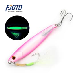 FJORD Flat Slow Glow Metal Jig Lead Fishing Lure Saltwter 20g 30g 40g 60g Shore Casting Artificial Bait Hooks Fishing Tackle
