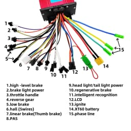 36V 48V 60V 72V 800W 1000W 1500W 26A 30A 33A Intelligent Dual-mode Brushless Controller LCD Display for Electric Scooter E-Bike