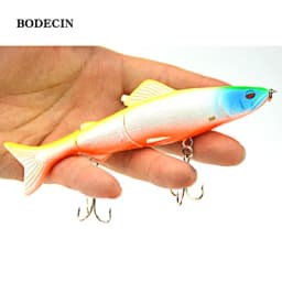 1pc 17.7g 125mm Crankbaits Fishing Lures Hard Bait Artificial Wobbler For Pike Peche 3 Segments Minnow Swimbait With Steel Ball