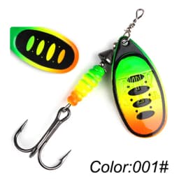 FTK Fishing Lure Willow Spinner Bait 8.4g12.5g14.7g Copper Size 3#-5# With 35647-BR Treble Hook 2#-1/0# hard lure