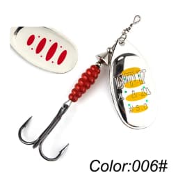 FTK Fishing Lure Willow Spinner Bait 8.4g12.5g14.7g Copper Size 3#-5# With 35647-BR Treble Hook 2#-1/0# hard lure