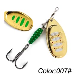 FTK Fishing Lure Willow Spinner Bait 8.4g12.5g14.7g Copper Size 3#-5# With 35647-BR Treble Hook 2#-1/0# hard lure