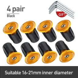 VG sports 1 pair Bike Grip Handle Bar End Cap Aluminium Alloy MTB Handlebar Grips Plugs Caps for Bicycle Handlebar Accessories