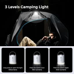 FLEXTAIL Portable Air Pump, Mini Camping Pump with Light, USB-C Charging, Ideal for Sleeping Pads, Air Bed Mattress, Vacuum Bags