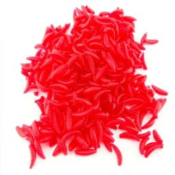 100pcs/box Luminous Silicone Artificial Bread Worm Baits 2cm 0.3g Maggot Grub Soft Fishing Lure Hooks Smell Worms Glow Lures