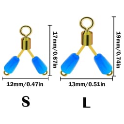 10pcs Y-Shaped Swivel Ring for Space Beans Double Hooks Fishing Line Contactor Fishing Accessories Fishing Tools