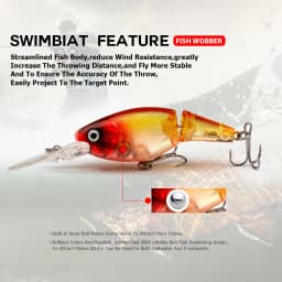 Agoie Deep Diving Crankbaits Jointed Swimbait For Bass Fishing 105mm 15g Floating Wobblers With Rattles For Pike Fishing Lure