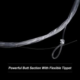 Goture 5pcs Tapered Leader Fly Fishing Line 9FT/2.74M 0X/1X/2X/3X/4X/5X/6X/7X Fly Line Leader With Loop Clear Nylon Line