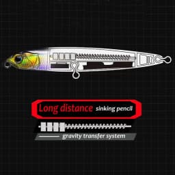 Sinking Pencil Bait 14g 24g Wobbler Gravity Transfer System Popper Pesca Swimbait Long Cast Minnow Tackle Fishing Lure