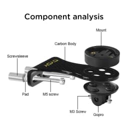 CYDY Carbon 3K Garmin Support For Bicycles Bryton Rider Whaoo Catey XOSS IGPSPORT MAGENE Light Holder MTB GPS Bike GOPRO Mount