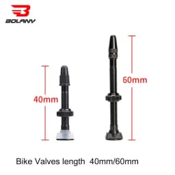 BOLANY 1PCS Bicycle Valve 40mm/60mm Road Bike Vacuum Nozzle For Bike Tubeless Tire Core Aluminum Alloy Valve Accessories