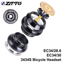 ZTTO 3434S MTB Bike Road Bicycle Headset 34mm EC34 CNC 1 1/8 28.6 Straight Tube fork Internal 34 Conventional Threadless Headset