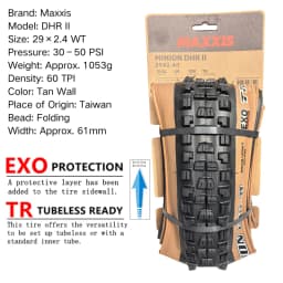 Maxxis Minion DHR (M327ru) 26/27.5/29 Inch, Downhill Folding Tire For Mountain Bike, More Wear-resistant And Stronger Cornering