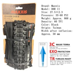 Maxxis Minion DHR (M327ru) 26/27.5/29 Inch, Downhill Folding Tire For Mountain Bike, More Wear-resistant And Stronger Cornering