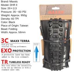 Maxxis Minion DHR (M327ru) 26/27.5/29 Inch, Downhill Folding Tire For Mountain Bike, More Wear-resistant And Stronger Cornering