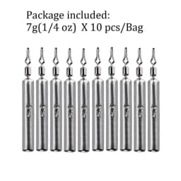 10pcs Fishing Sinker 3.5g 5g 7g 10g 14g 20g Drop Shot Weight Sinkers Fishing Tackle Accessories