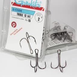 Gamakatsu Fishing Hooks 15Pcs/lot 13ME 1#-14# High Carbon Steel Material Treble Black Fishing Hook Fishing Tackle Round Bend