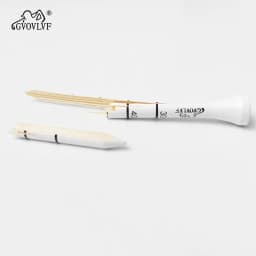 50 Pieces Bamboo Golf Degree Scale Tees 83mm Reduce Friction Side Spin Golf Tees White and Black Adjustable Depth