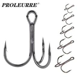 20 Pcs/Lot Overturned Treble Hook High Carbon Steel Black Fishing Hook 2/4/6/8/10/12# for Lure Triple Hooks Pesca Fishing Tackle