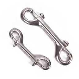 DIZETION 65mm 90mm 100mm 115mm Double Ended Scuba Diving Hook Zinc Alloy Eye Bolt Snap Hook Quick Draw Link Carabiner