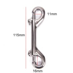 DIZETION 65mm 90mm 100mm 115mm Double Ended Scuba Diving Hook Zinc Alloy Eye Bolt Snap Hook Quick Draw Link Carabiner
