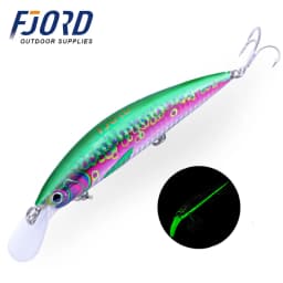 FJORD Luminous 37g 29g 17g Hardcore Sinking Minnow Fishing Lure Treble Hook Hard Baits Jerkbait Sea Long Casting Fishing Items