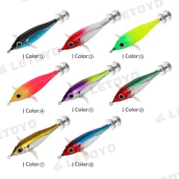LETOYO 73/90mm floating squid lures luminous squid jig Artificial bait for cuttlefish webfoot octopus sea fishing lures